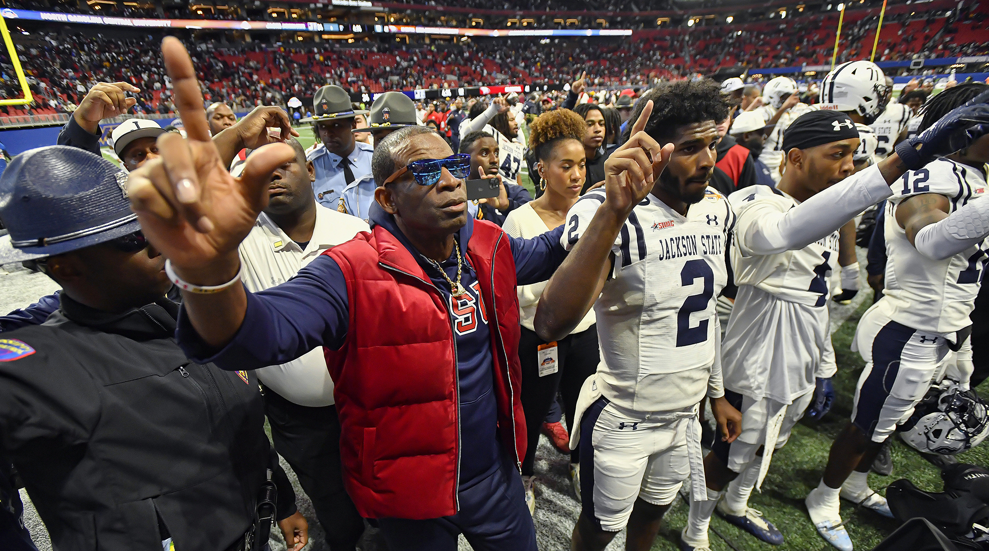 Deion Sanders after his last game with Jackson State.